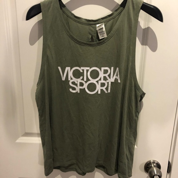 Victoria's Secret Tops - Victoria sport top blouse back L camo khaki